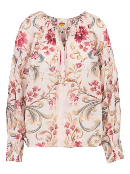 Floral print shirt FARM RIO | 345086SNAKESCARVESBLACK26097